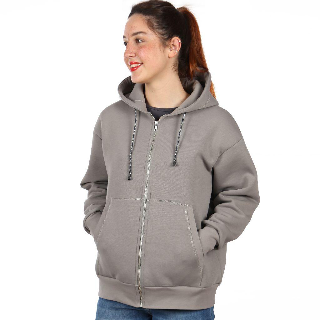 Papierschnittmuster Oversize Sweatjacke Frau Lou XS-XXL